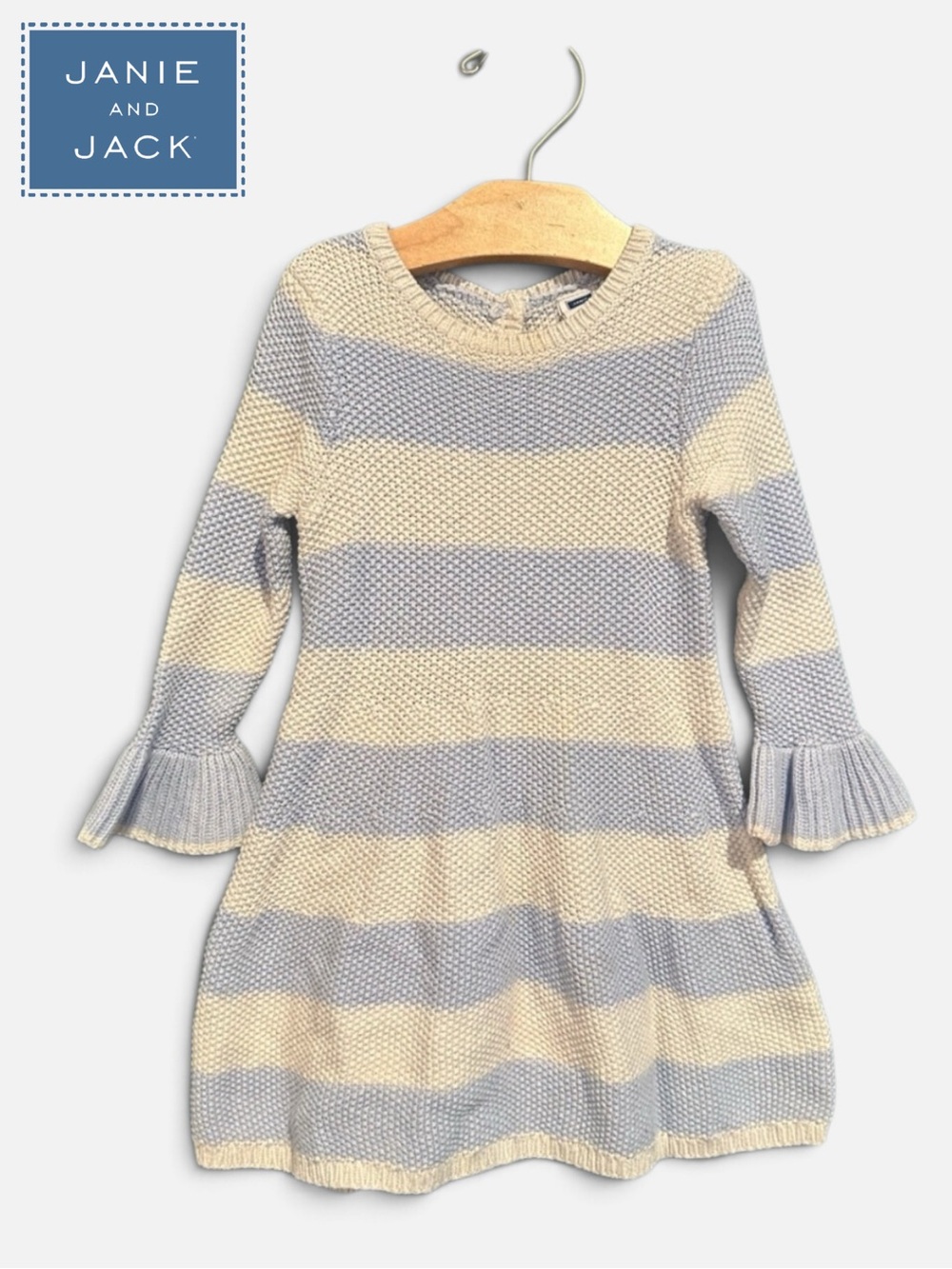 Janie and Jack Winter Sport Striped Knit Long-Sleeve Dress